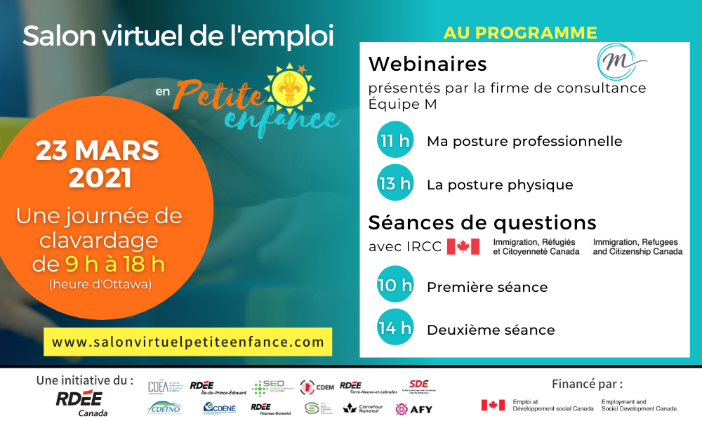Programme salon virtuel de l'emploi petite enfance
